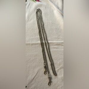 Silver Purse Chain Strap w/ Lobster Clasps + Velvet Pouch (25” doubled)
